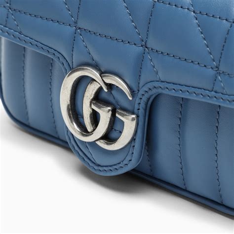 gucci marmont blue and white|Gucci Marmont mini street style.